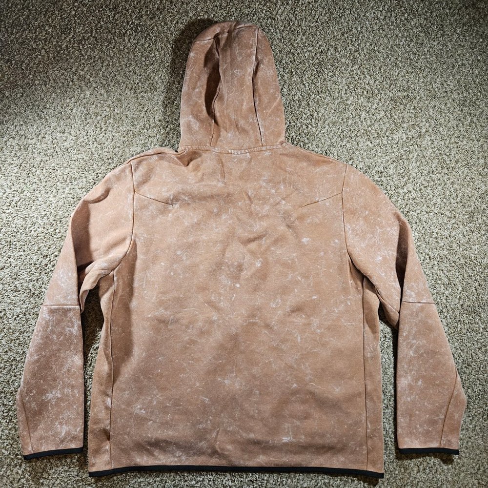Nike Sportswear Tech Fleece Wash Full Zip Hoodie Men's Size XL DM6515-215 Brown - Picture 10 of 12